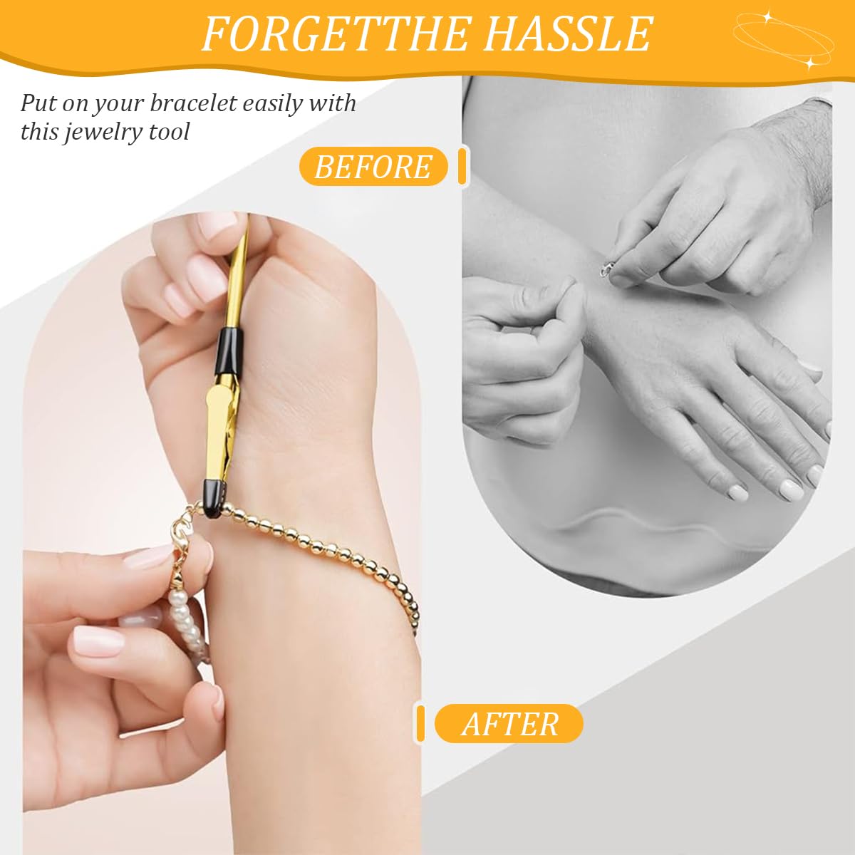 SANNIDHI Bracelet Helper Tool Metal Clasp Helper Fastener for Bracelet, Necklace, Jewelry, Watch - Easyt to Use SANNIDHI Bracelet Helper Tool Metal Clasp Helper Fastener for Bracelet, Necklace, Jewelry, Watch - Easyt to Use